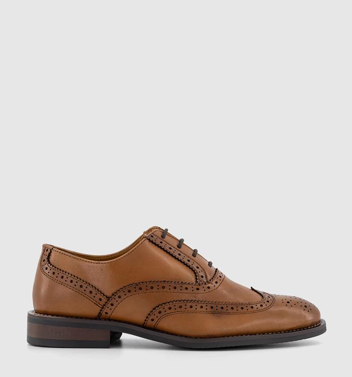 OFFICE Mariner Wingcap Brogue Shoes Tan Leather
