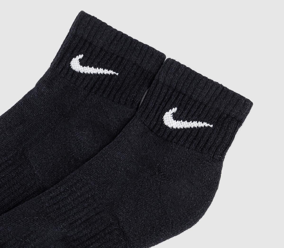 Nike Training Ankle Socks 6 Pairs Black White - Socks