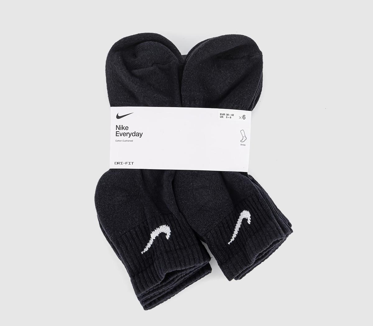 NikeTraining Ankle Socks 6 Pairs NikeTraining Ankle Socks 6 PairsBlack White