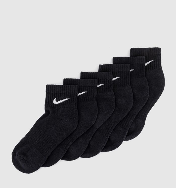 Nike Training Ankle Socks 6 Pairs Black White