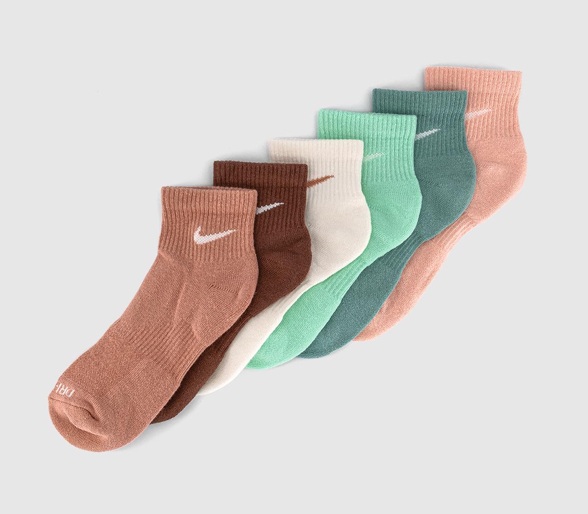NikeTraining Ankle Socks 6 Pairs NikeTraining Ankle Socks 6 PairsBlue Neautral Brown