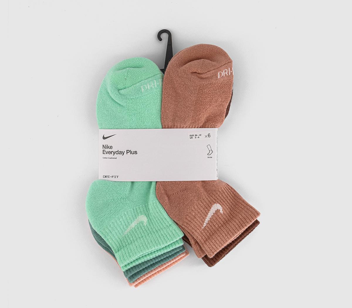 NikeTraining Ankle Socks 6 Pairs NikeTraining Ankle Socks 6 PairsBlue Neautral Brown