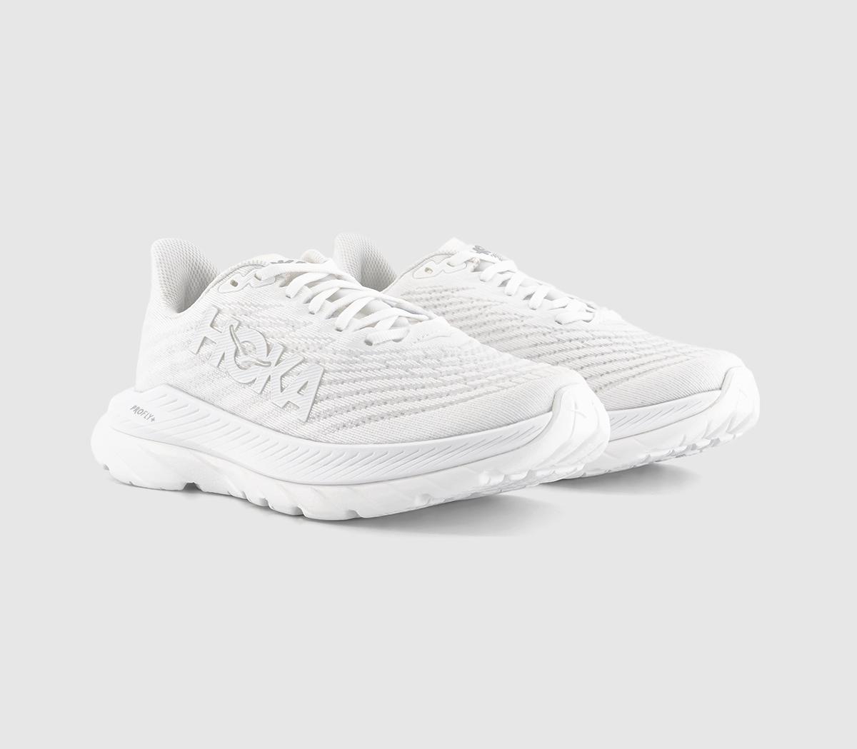 HOKA Mach 5 Trainers White White F - Unisex Sports