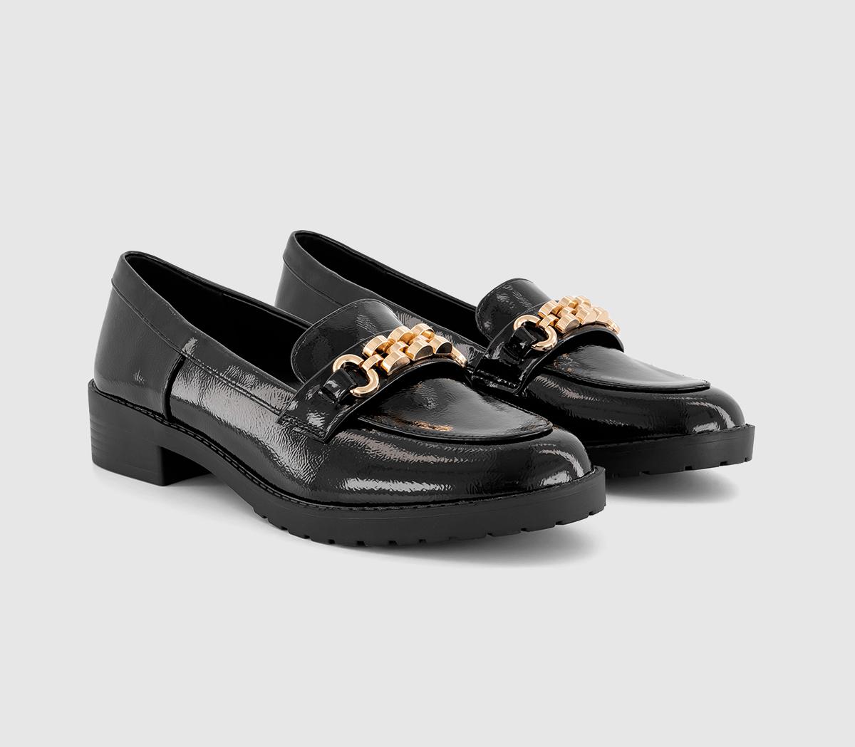 OFFICE Womens Fermi Hardware Loafers Black, 3