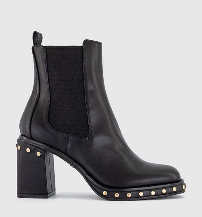 OFFICE Alba Studded Platform Chelsea Boots Black