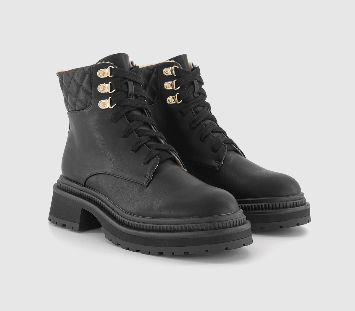 OFFICEAdventure Padded Cuff Hiker BootsBlack