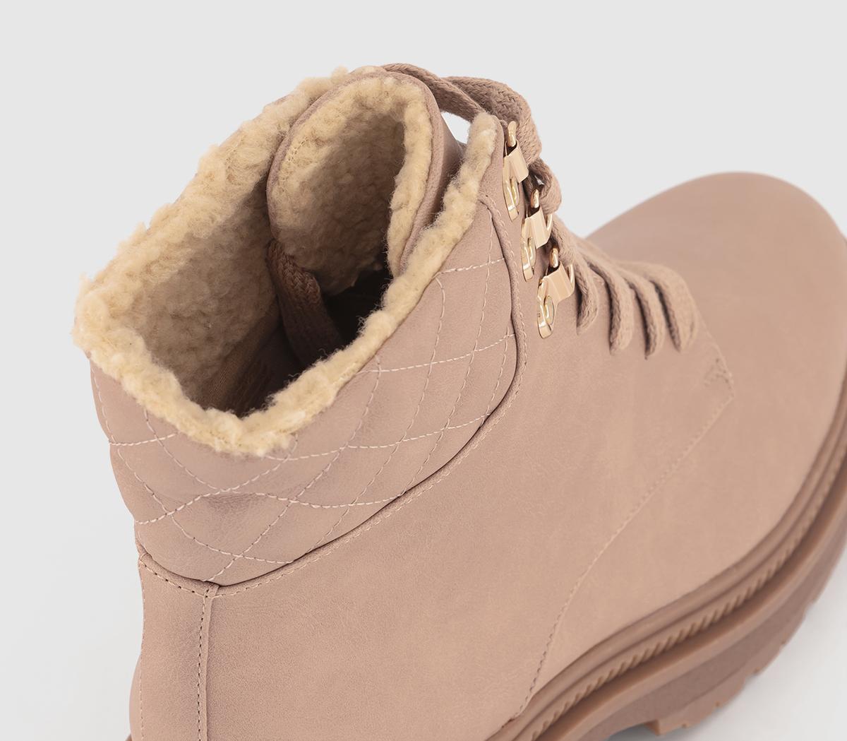OFFICEAdventure Padded Cuff Hiker BootsBlush