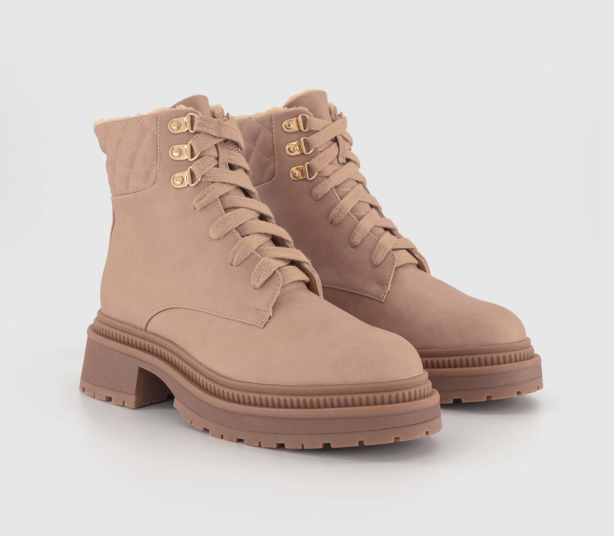 OFFICEAdventure Padded Cuff Hiker BootsBlush