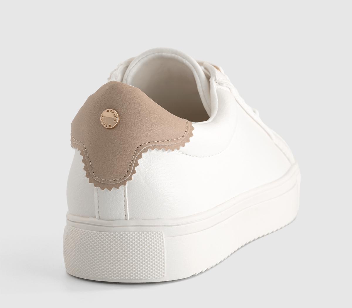 OFFICEFamed Lace Up Cup Sole Trainers OFFICEFamed Lace Up Cup Sole TrainersWhite
