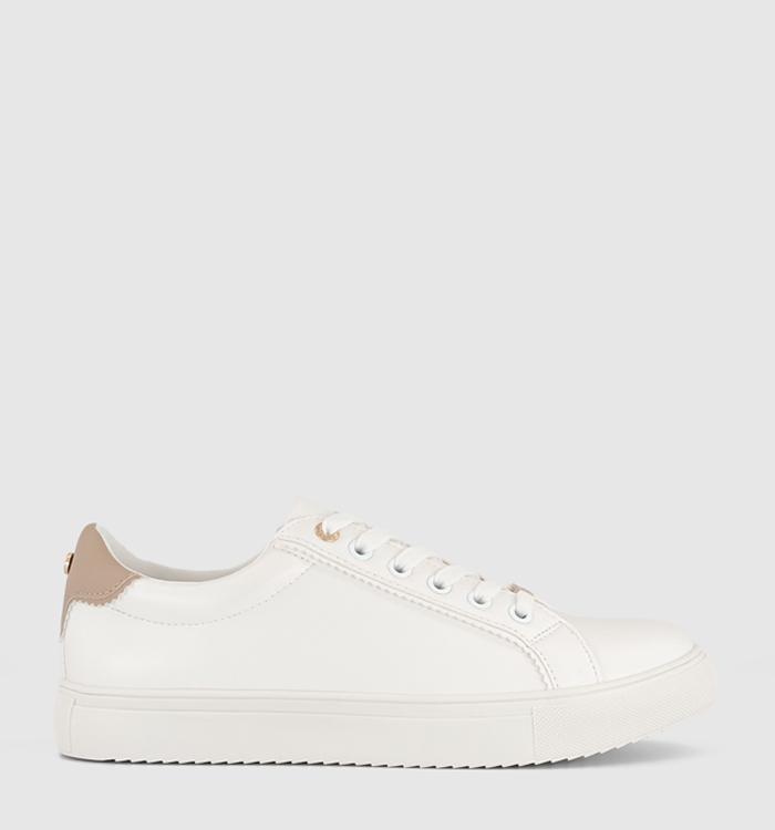 OFFICE Famed Lace Up Cup Sole Trainers White