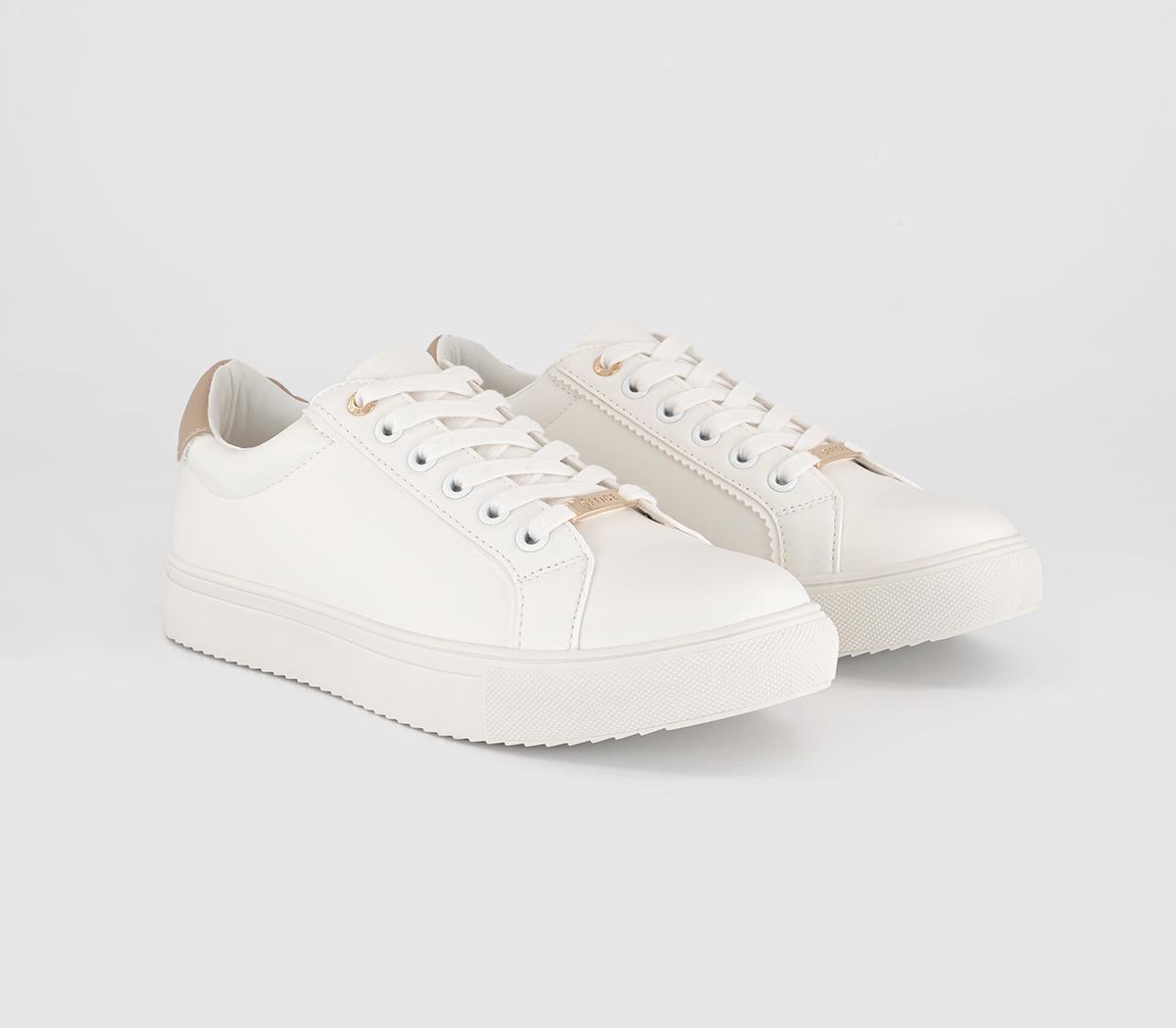 OFFICEFamed Lace Up Cup Sole Trainers OFFICEFamed Lace Up Cup Sole TrainersWhite