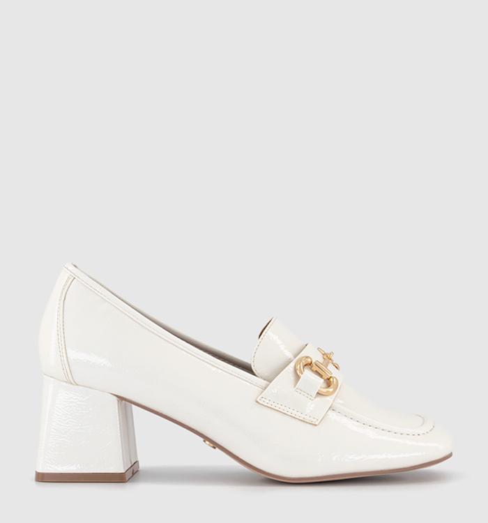 OFFICE Morgana Block Heel Loafers Off White