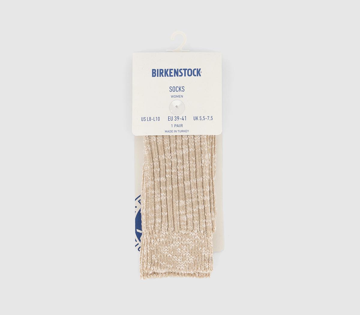 BIRKENSTOCKCotton Slub Socks W BIRKENSTOCKCotton Slub Socks WBeige White