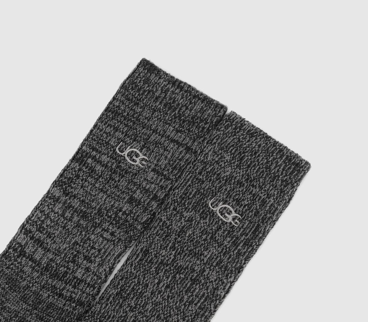 UGG Terry Rib Knit Crew Socks UGG Terry Rib Knit Crew Socks Black