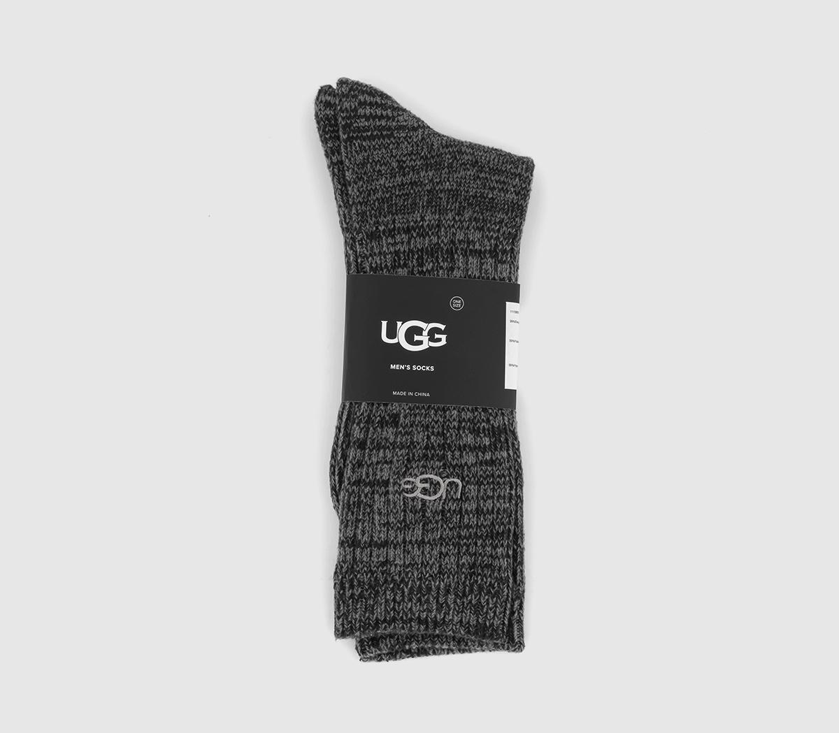 UGG Terry Rib Knit Crew Socks UGG Terry Rib Knit Crew Socks Black