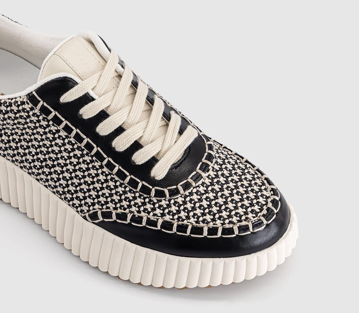 OFFICEFlo Woven Lace Up Trainers OFFICEFlo Woven Lace Up TrainersBlack Mix