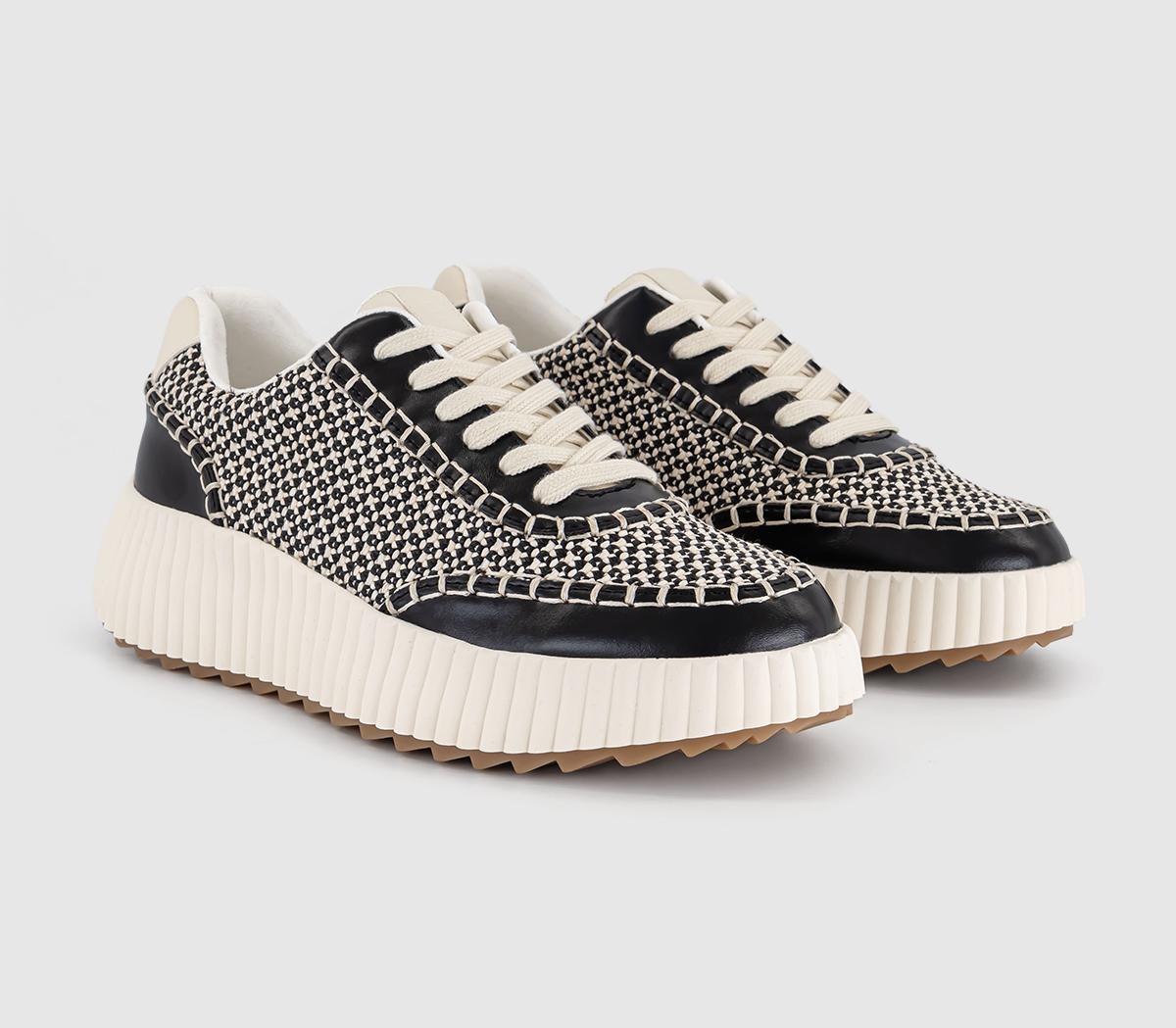 OFFICEFlo Woven Lace Up TrainersBlack Mix