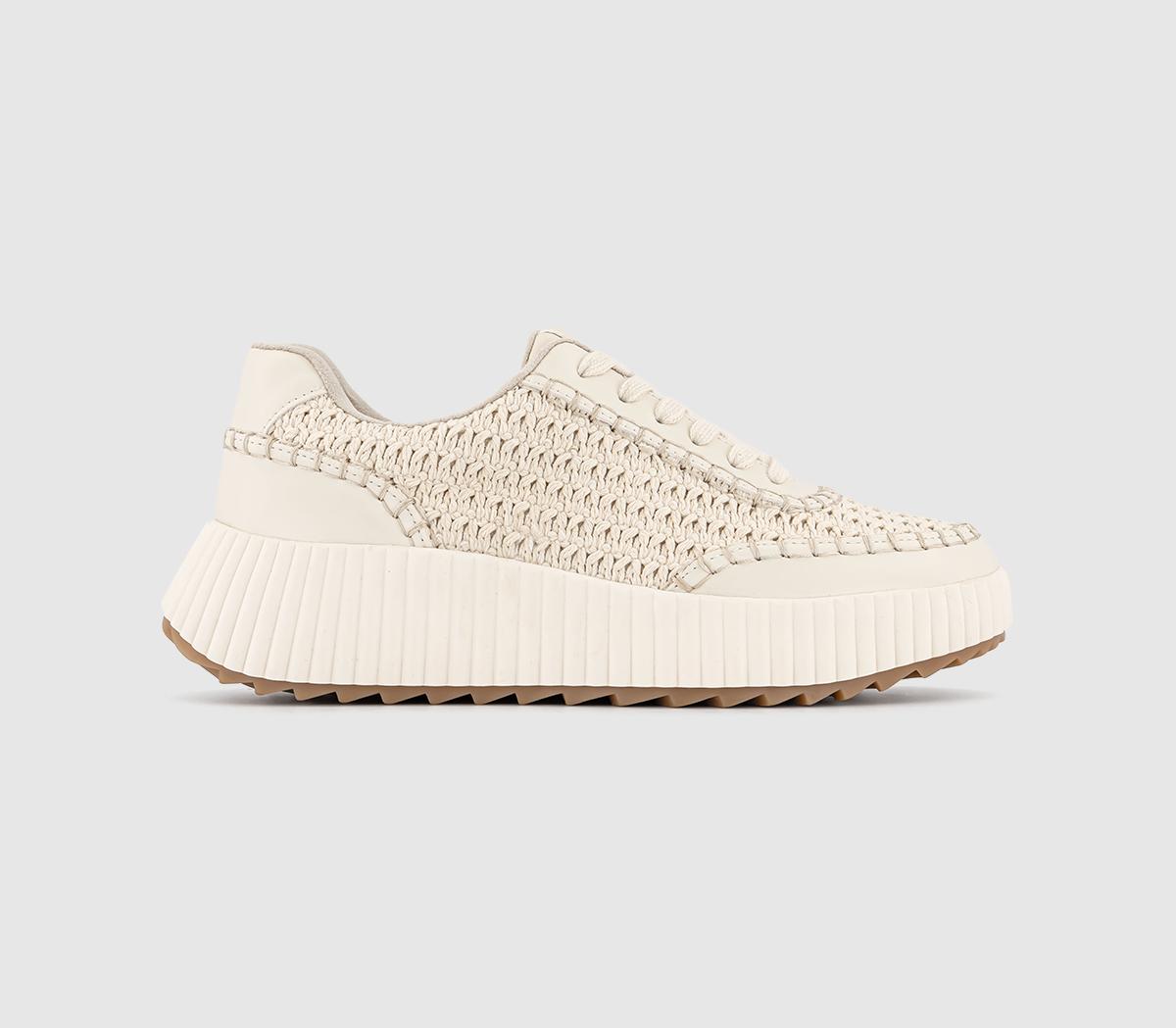 Flo Woven Lace Up Trainer Off White Mix