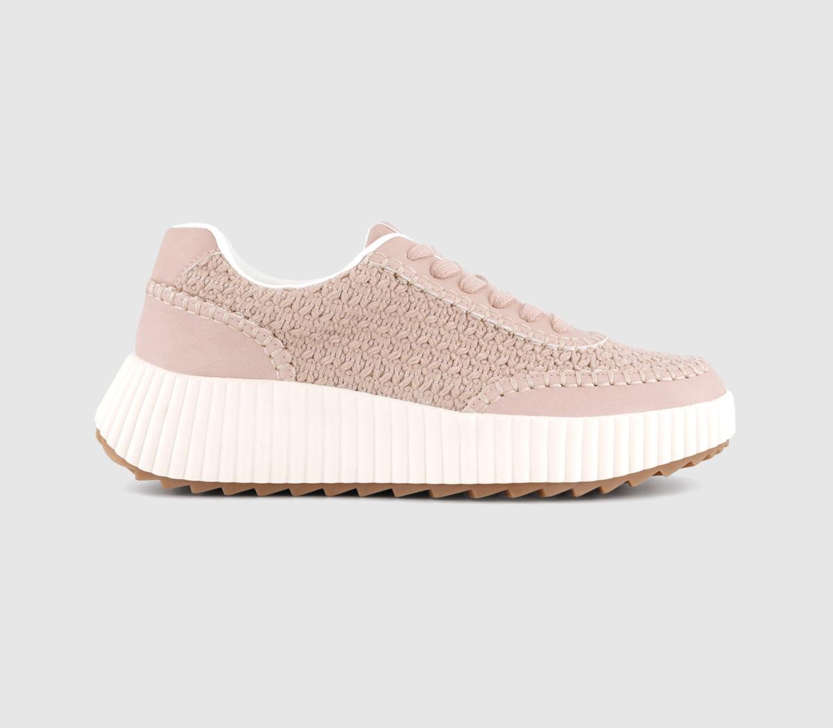 OFFICEFlo Woven Lace Up TrainersPink Mix
