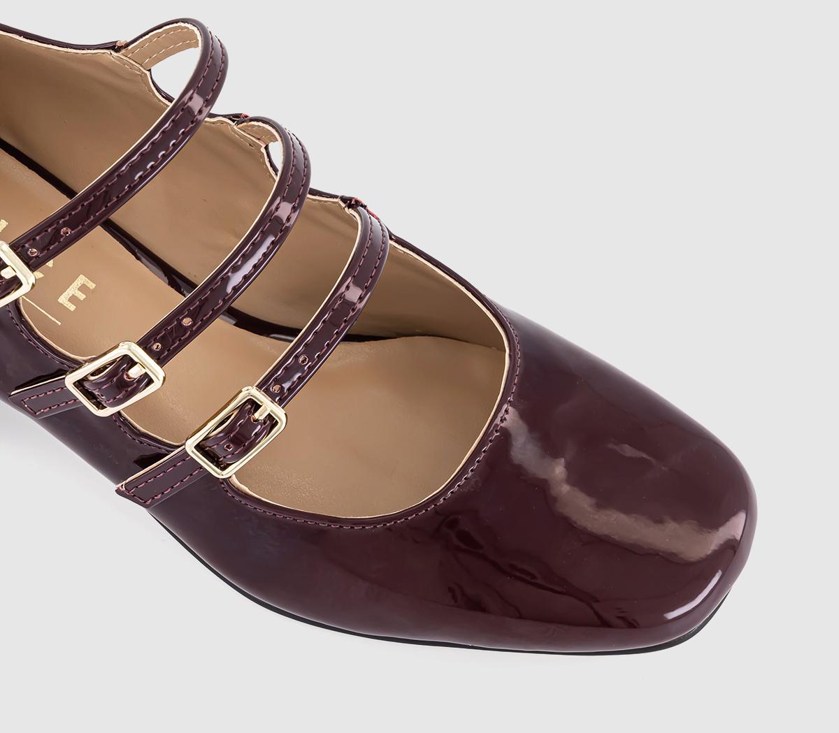 OFFICEMarvellous Triple Stap Mary Jane Block Heels OFFICEMarvellous Triple Stap Mary Jane Block HeelsBerry
