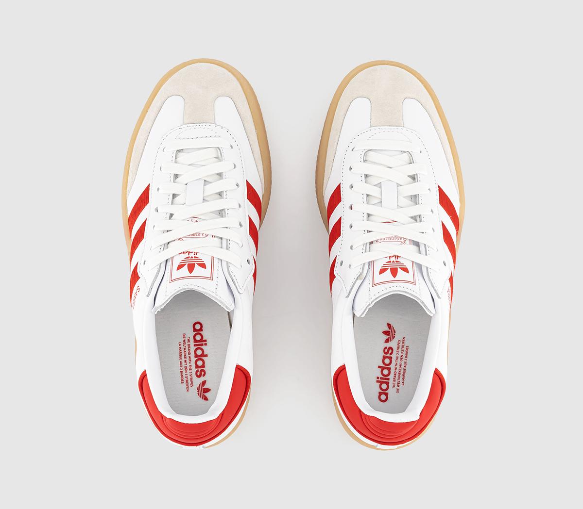 adidas Sambae Trainers White Better Scarlet White - adidas Samba