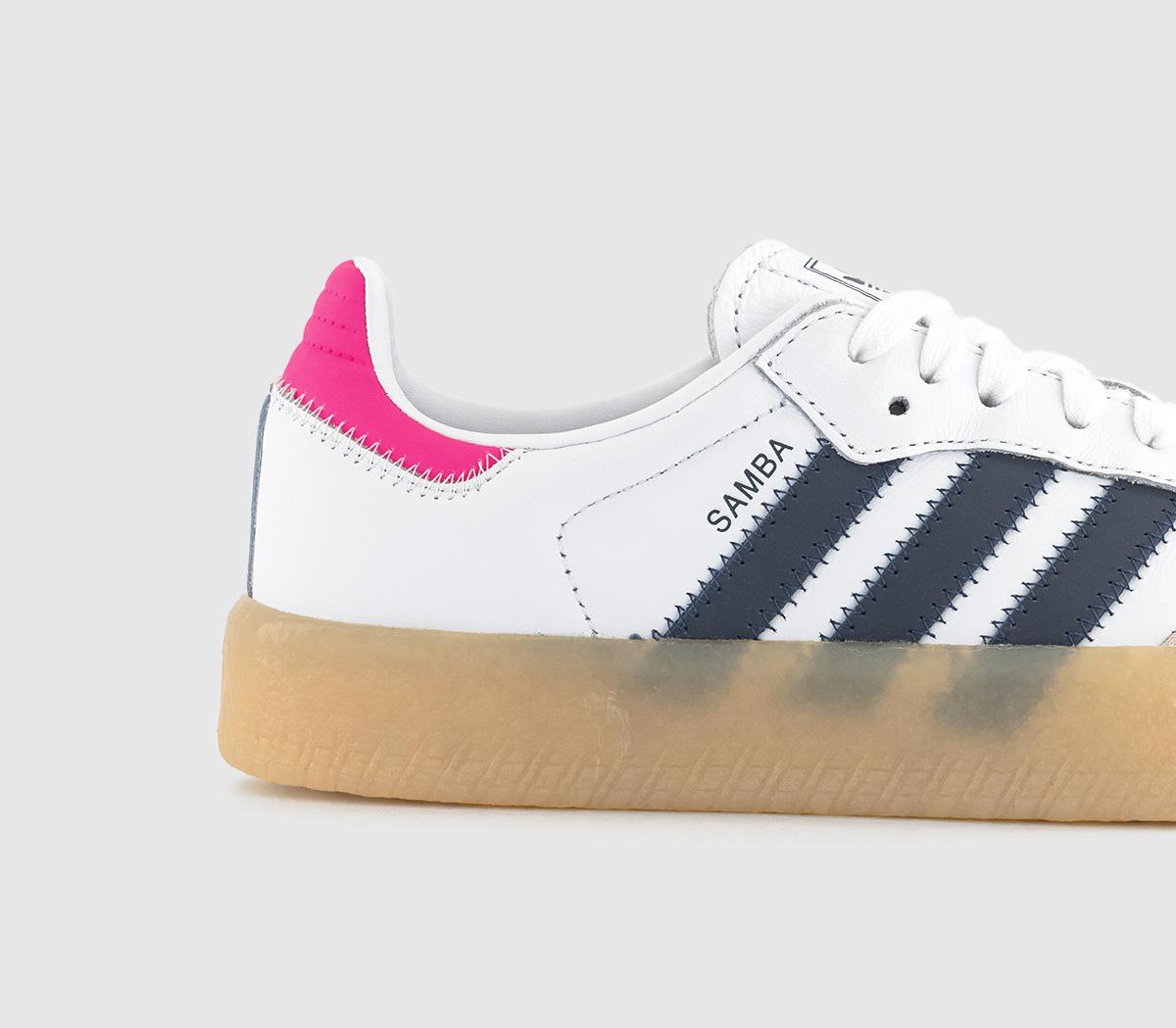adidas Sambae Trainers adidas Sambae Trainers White Night Indigo Pink Gum