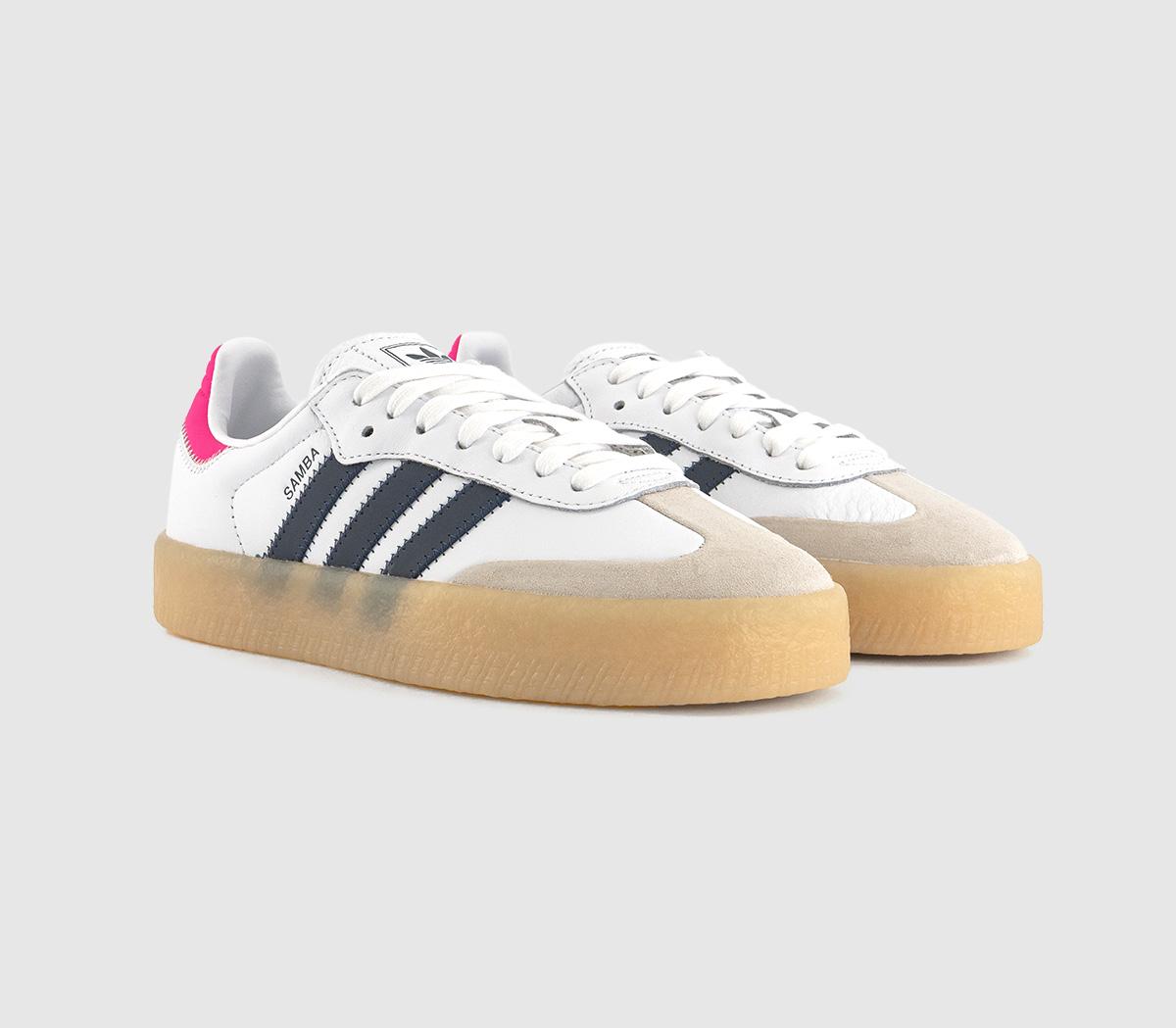adidas Sambae Trainers adidas Sambae Trainers White Night Indigo Pink Gum