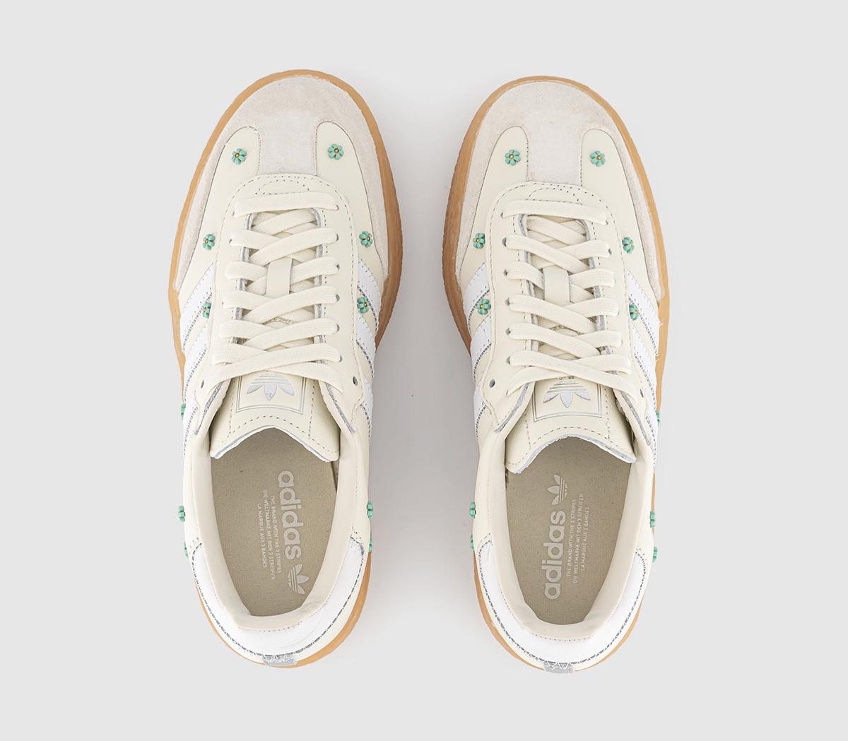 adidasSambae TrainersOffwhite White Clear Mint