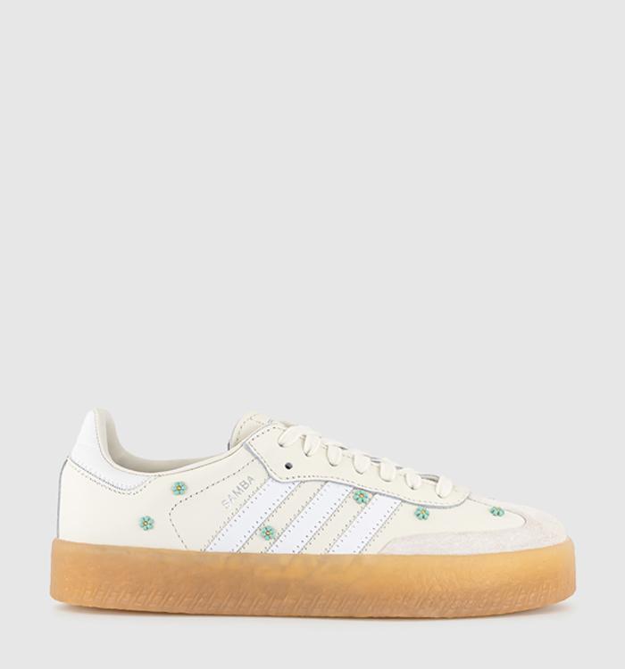 adidas Sambae Trainers Offwhite White Clear Mint
