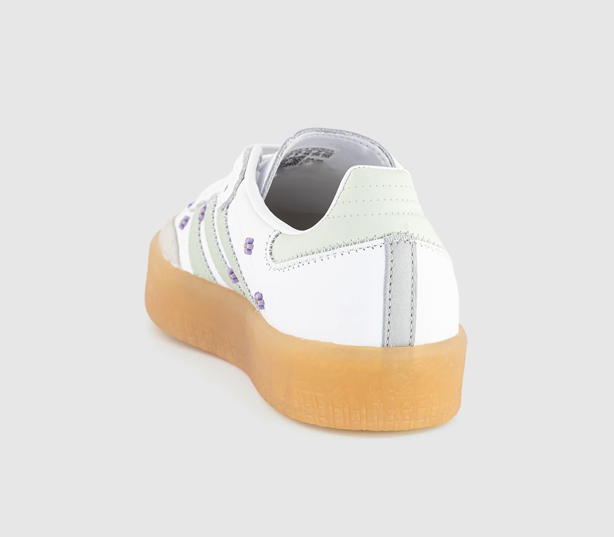 adidasSambae TrainersWhite Linen Green Gum