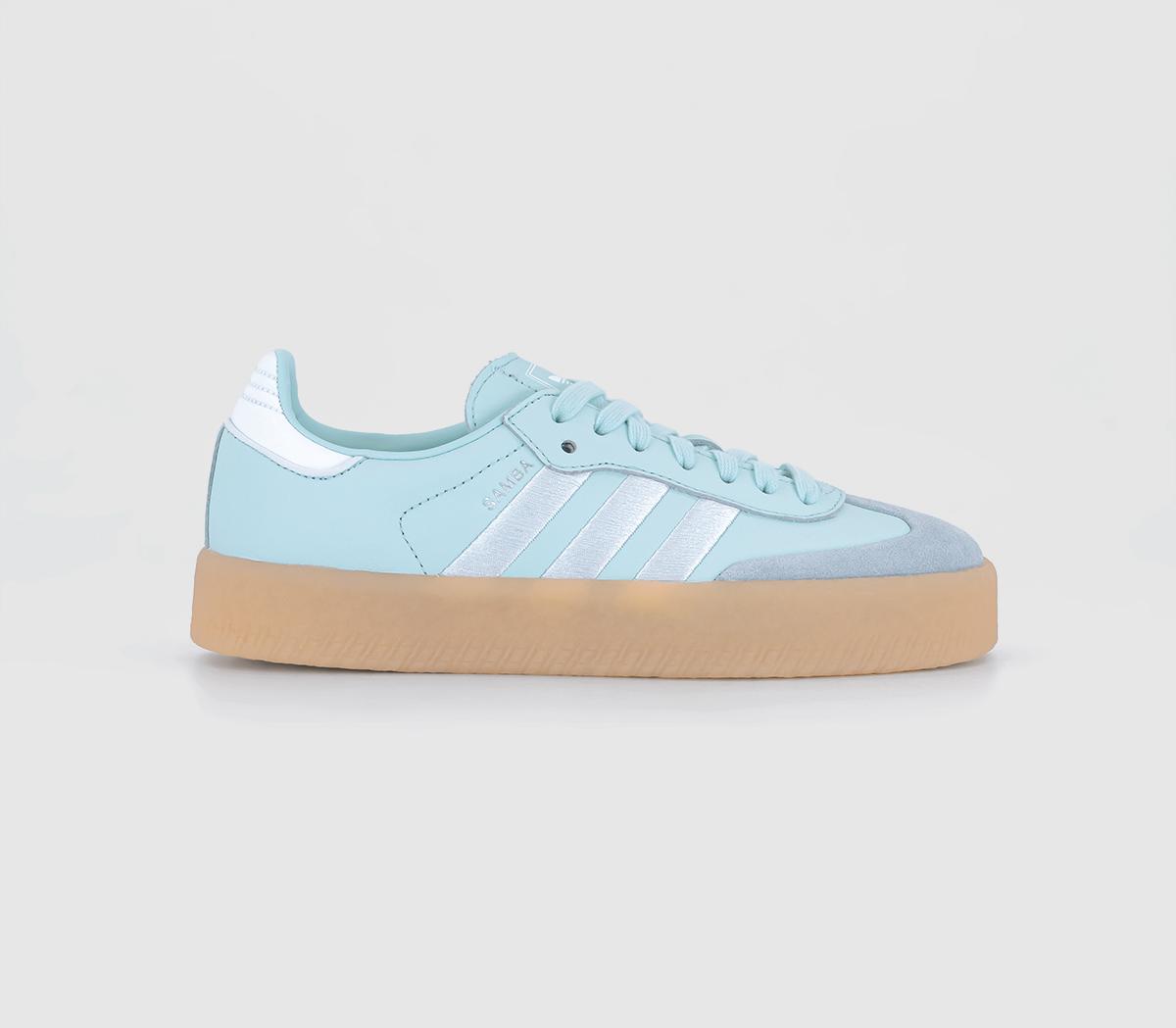 adidasSambae TrainersAlmost Blue White Silver Metallic