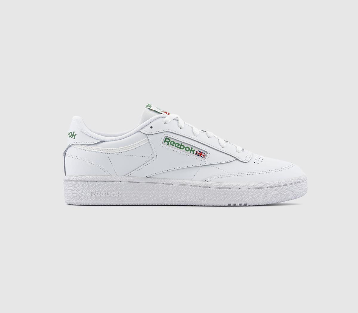 Reebok Kids Club C 85 Trainers White Green, 4