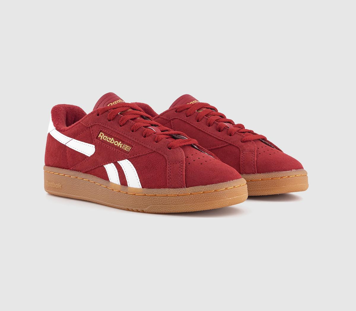 Reebok Womens Club C Grounds Trainers Flash Red Gum, 5.5
