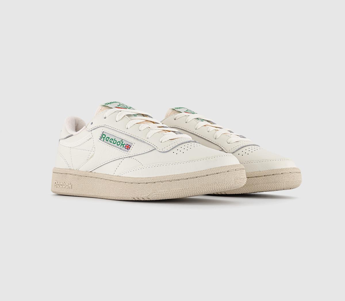 Reebok Club C 1985 Tv Trainers Chalk Paper White Green - Men's Trainers