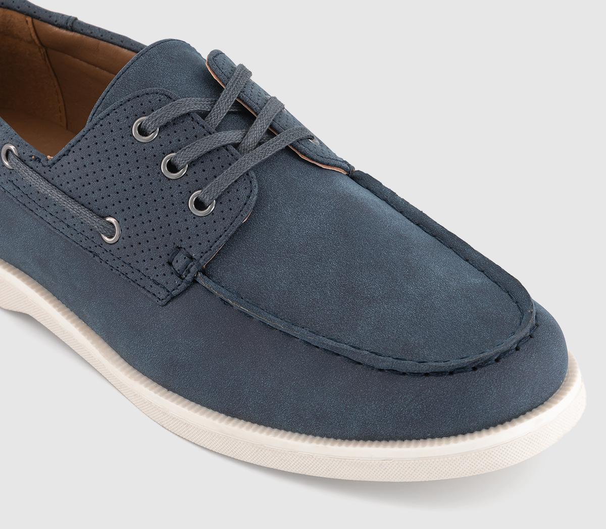 OFFICE Creedon Boat Shoes Navy - Men's Casual Shoes