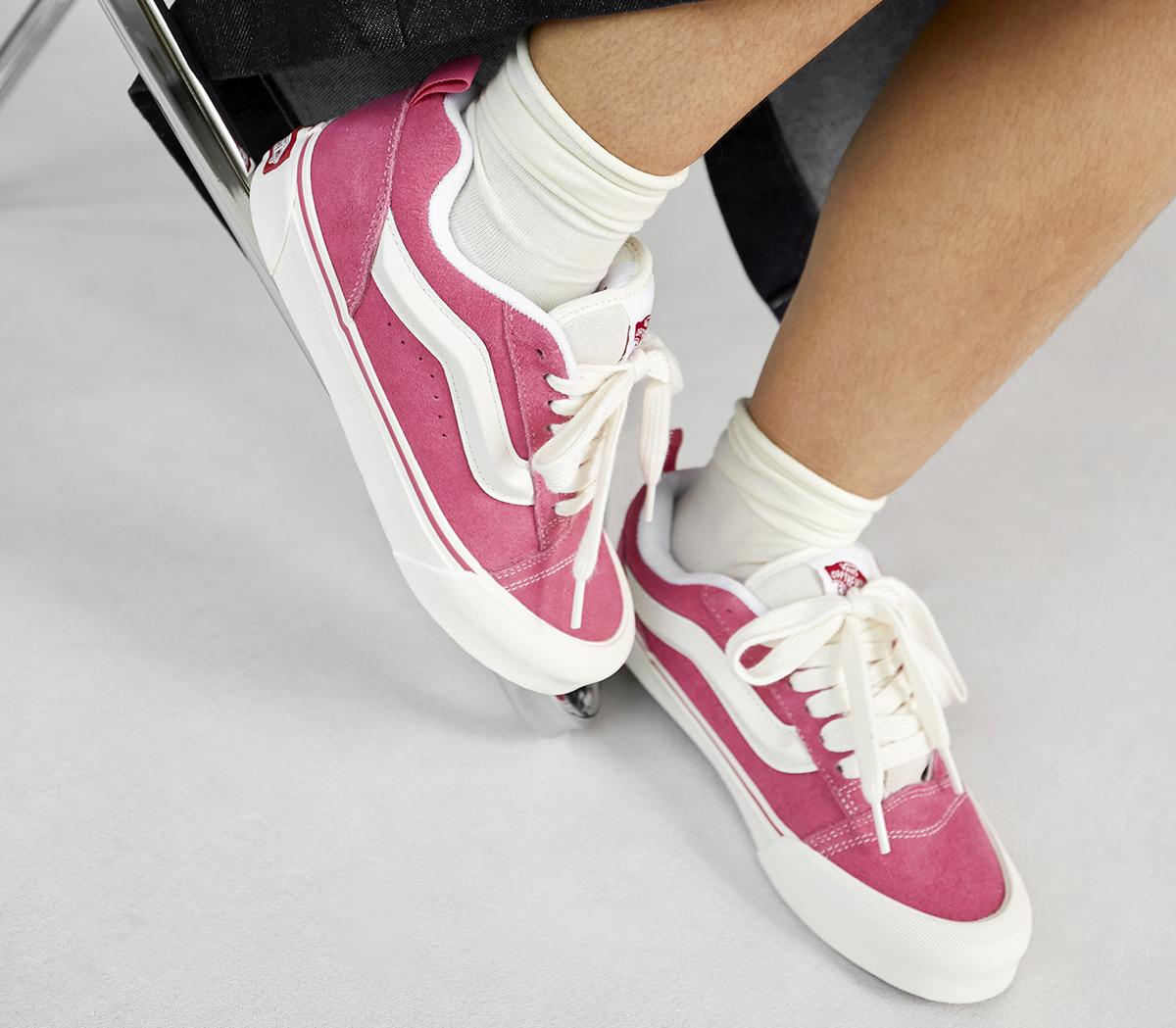 Vans Knu Skool Trainers Vans Knu Skool Trainers Retro Color Pink True White