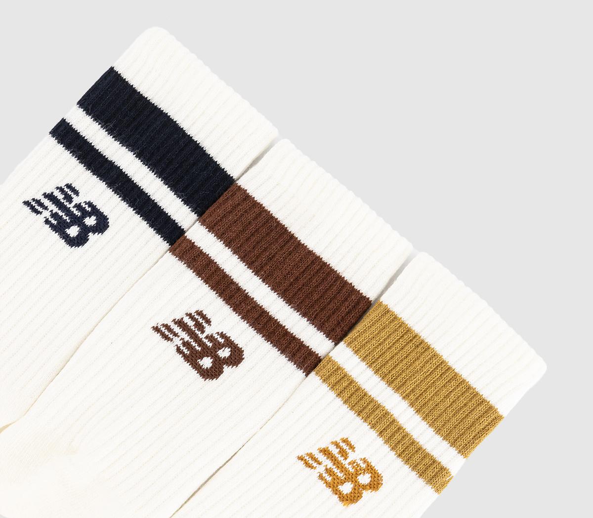 New Balance Socks Essentials Line Midcalf 3 Pairs Socks New Balance Socks Essentials Line Midcalf 3 Pairs Socks White Stripe