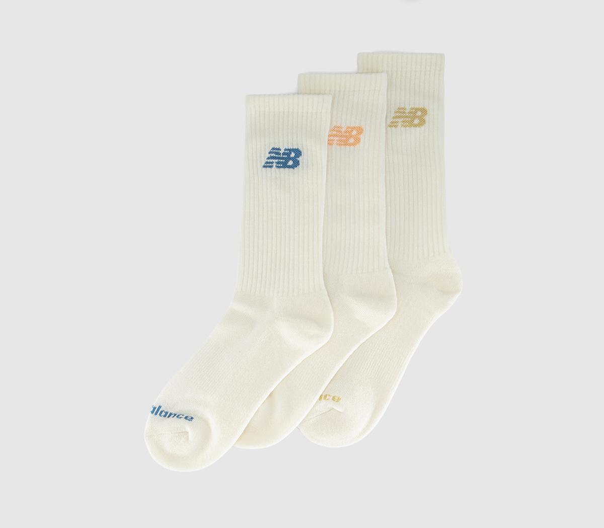 New Balance SocksNb Essentials Line Midcalf Socks 3 PairsBlue Hay Orange