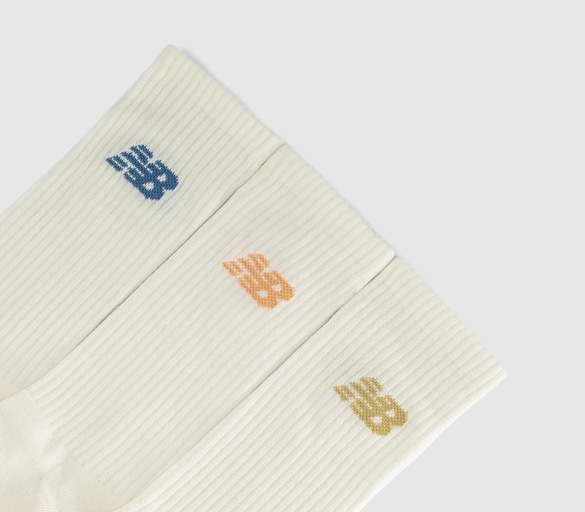 New Balance SocksNb Essentials Line Midcalf Socks 3 PairsBlue Hay Orange