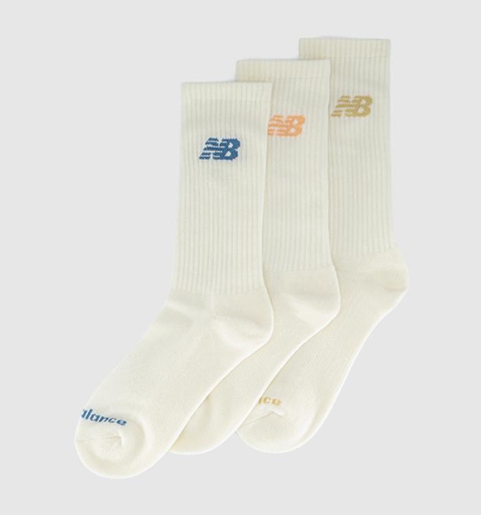 New Balance Socks Nb Essentials Line Midcalf Socks 3 Pairs Blue Hay Orange