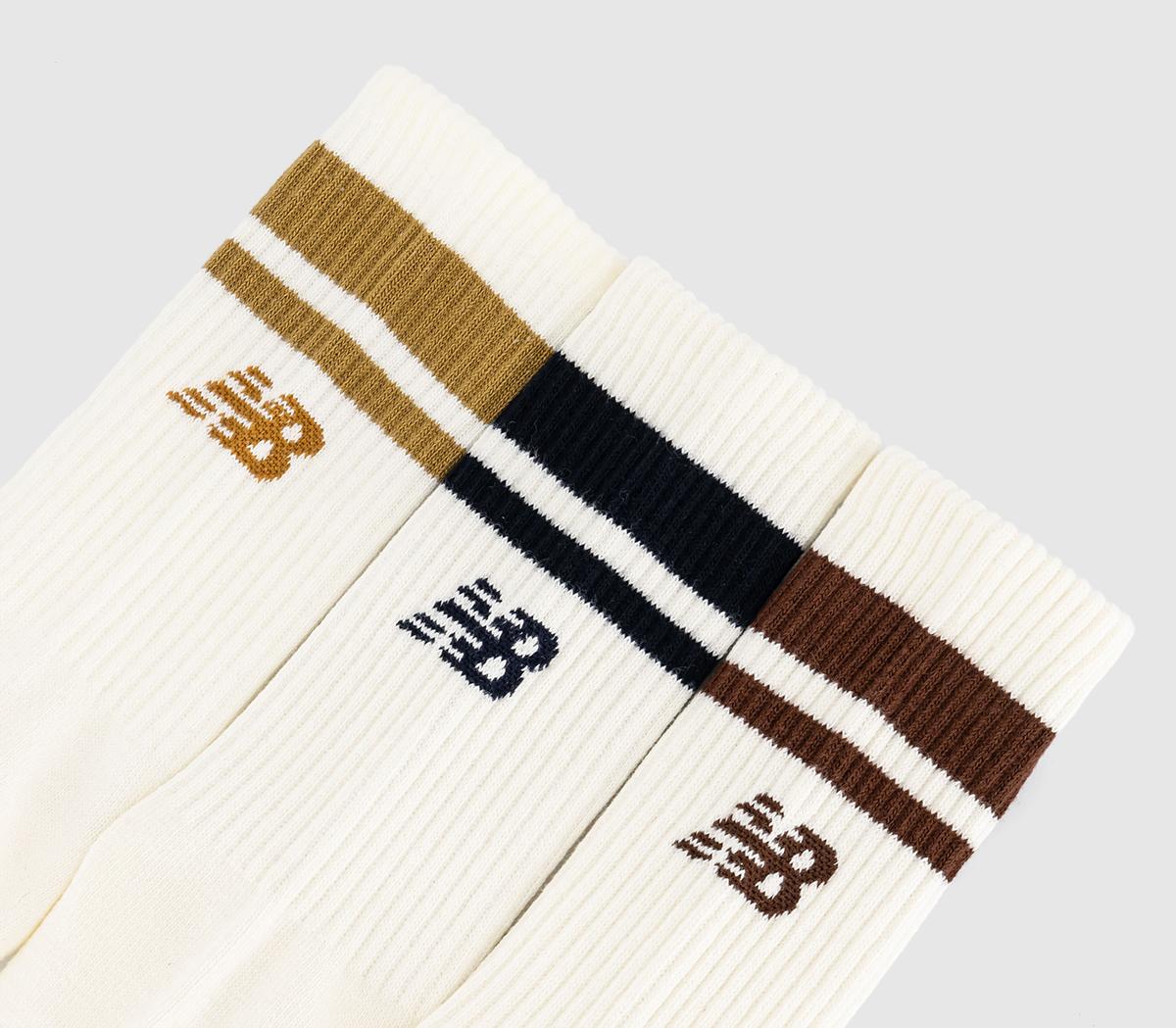 New Balance Socks NB Essentials Line Midcalf 3 Pairs New Balance Socks NB Essentials Line Midcalf 3 Pairs Brown Stripe