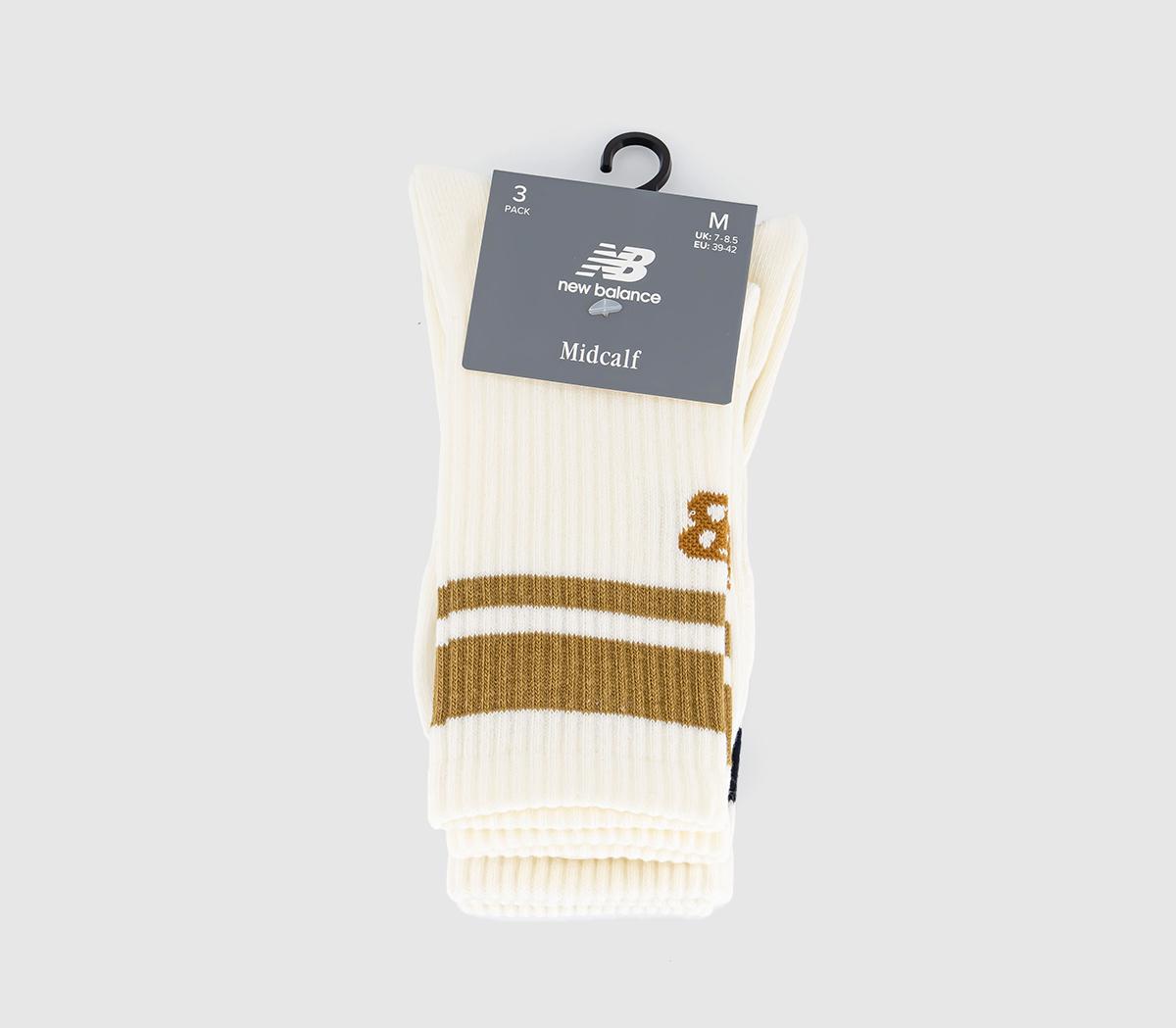 New Balance Socks NB Essentials Line Midcalf 3 Pairs New Balance Socks NB Essentials Line Midcalf 3 Pairs Brown Stripe