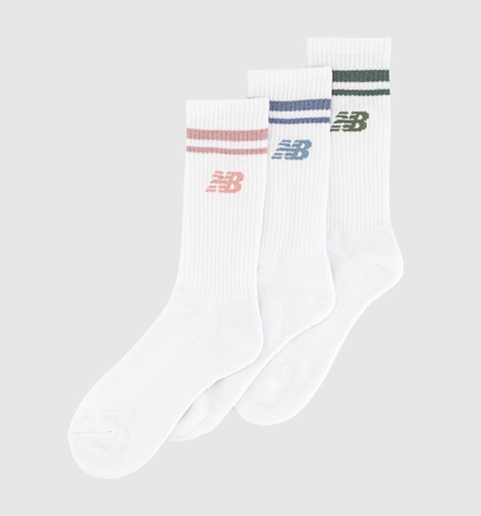 New Balance Socks Nb Essentials Line Midcalf 3 Pairs Pink Sage Green Blue