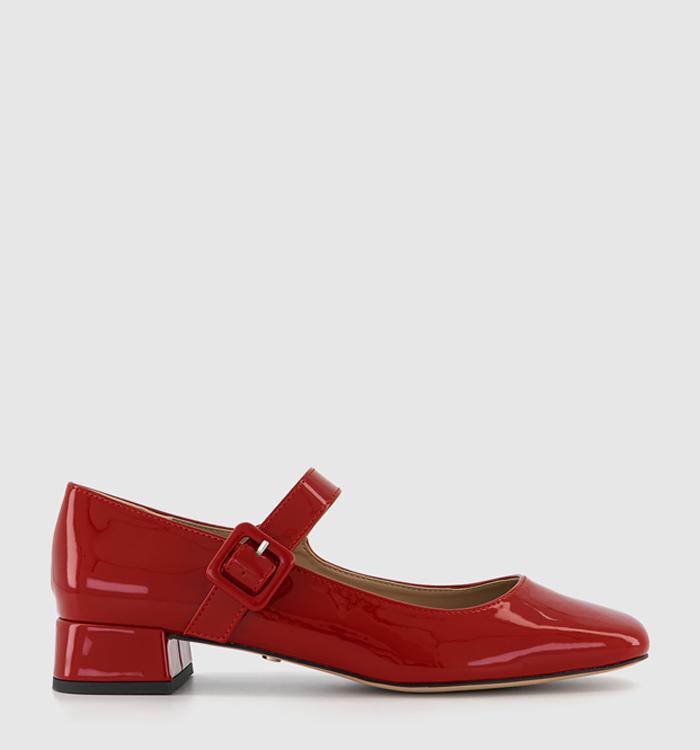 Ladies cheap red flats