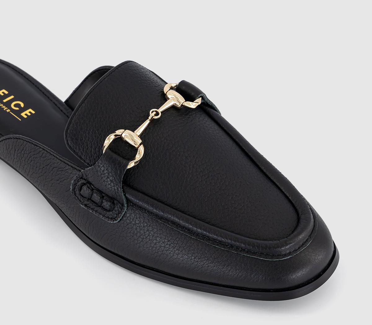 OFFICEFairyland Hardware Mule Loafers OFFICEFairyland Hardware Mule LoafersBlack Leather