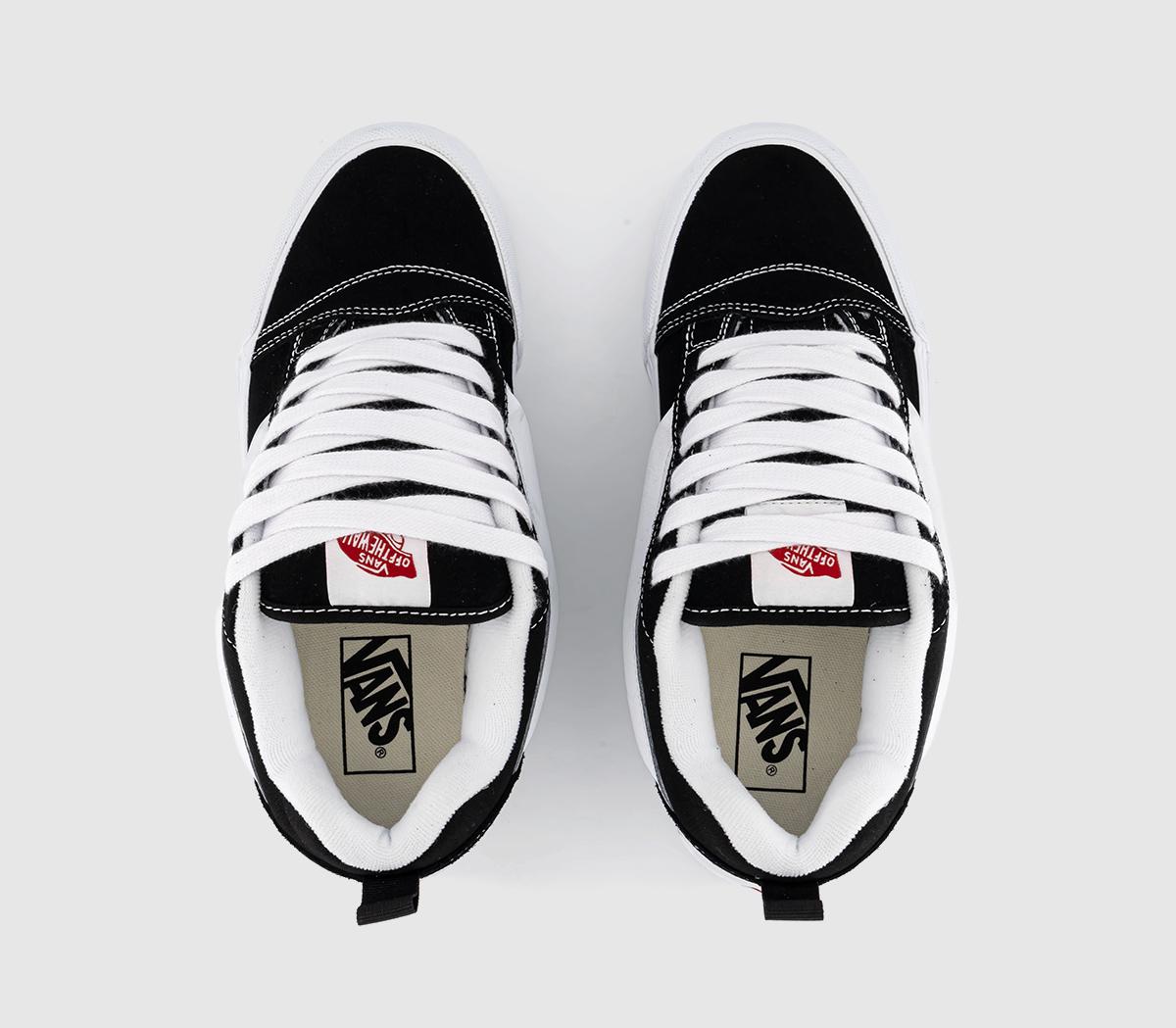 Vans Knu Skool Stack Platform Trainers Black True White - Women's ...