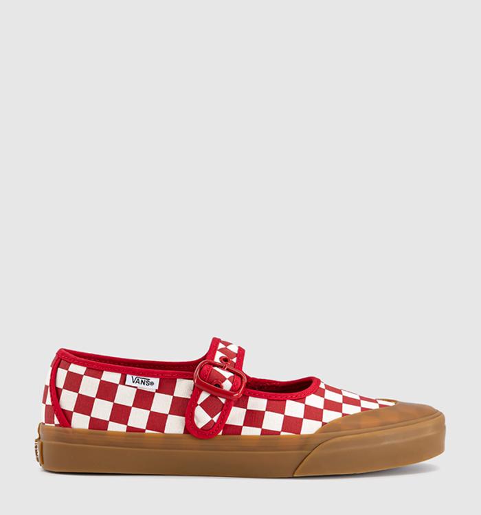 Vans Mary Janes Checkerboard Red White