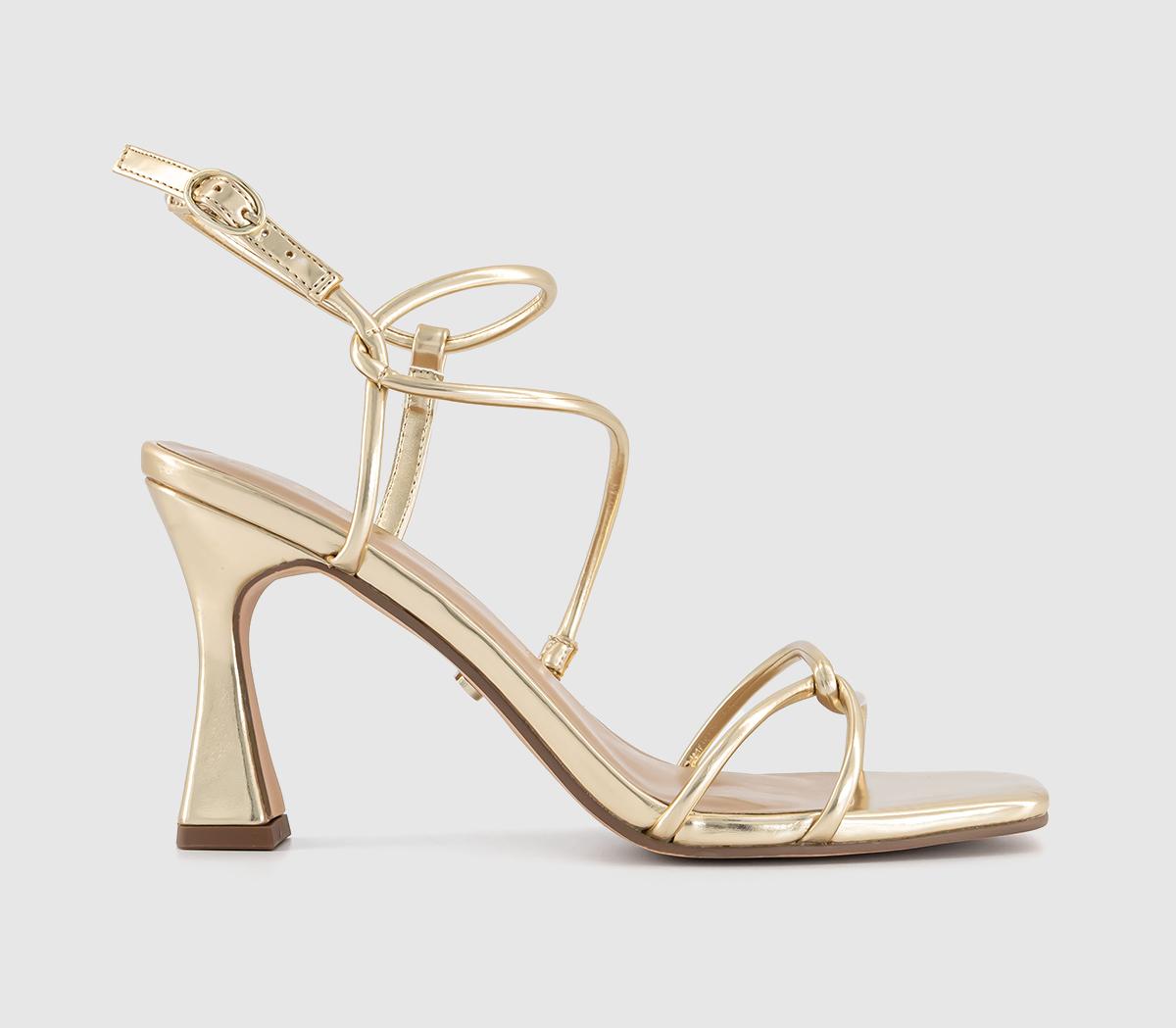 Magic Strappy Heeled Sandals Gold