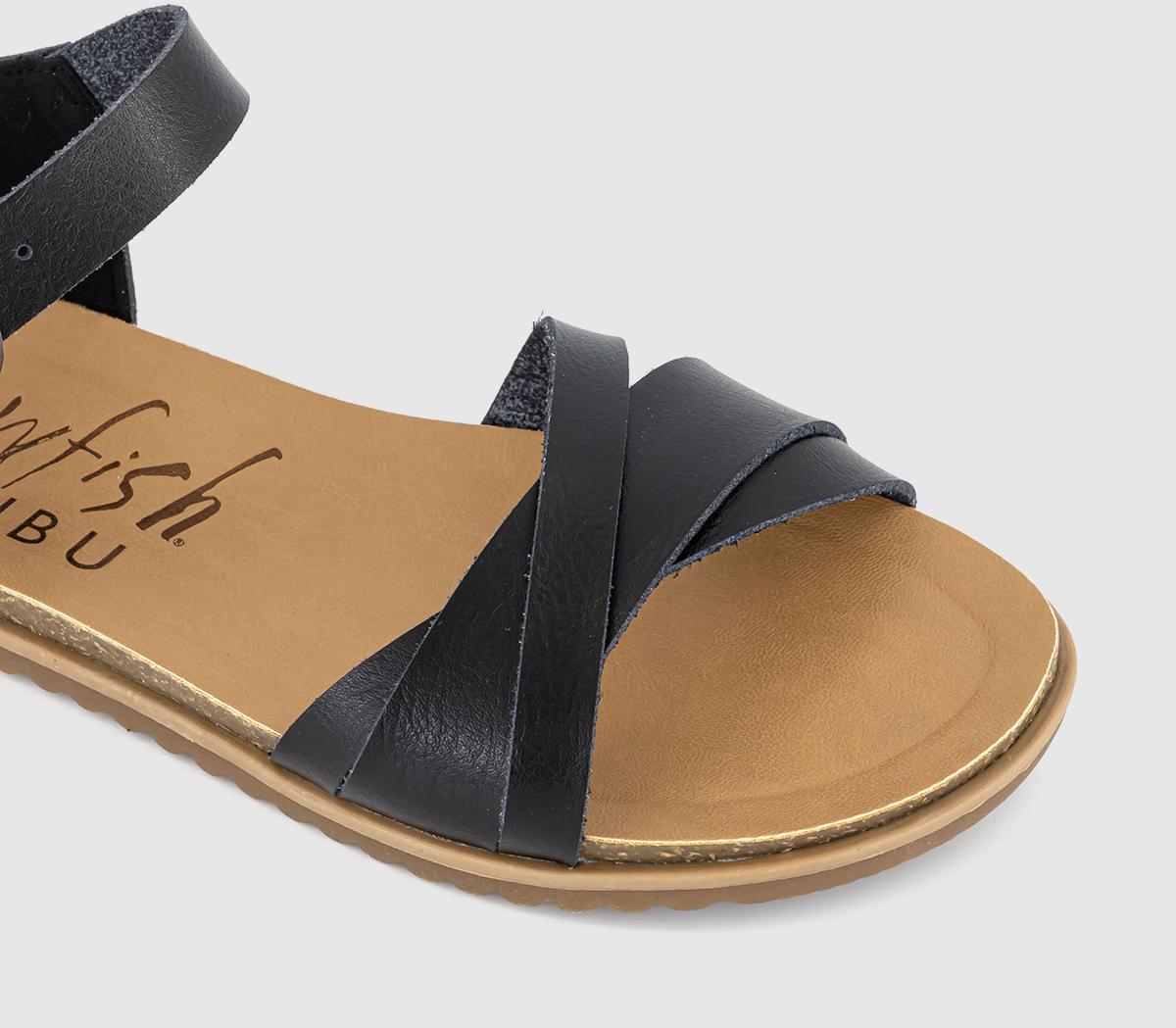 Blowfish Malibu Monti-B Sandals Black Dyecut - Women's Vegan Shoes