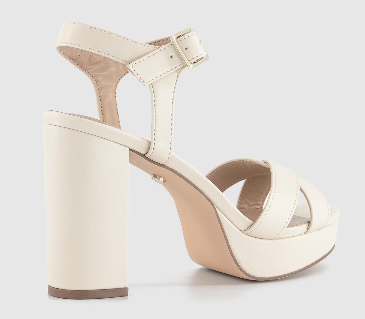 OFFICE Heaven Platform Block Heel Sandals Off White - High Heels